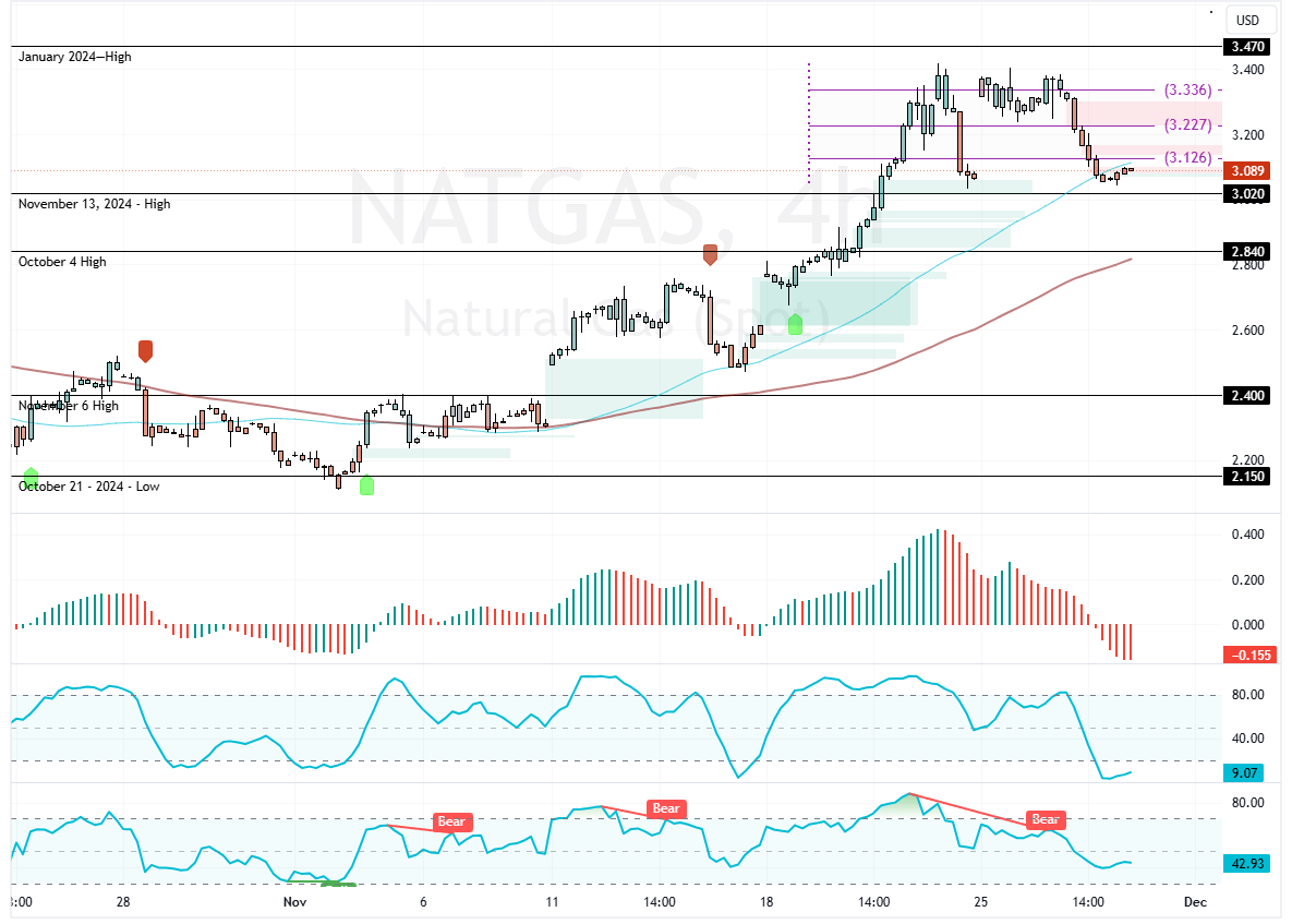 NATGAS Tests Key Support at $3.02 Amid Bearish Signals 